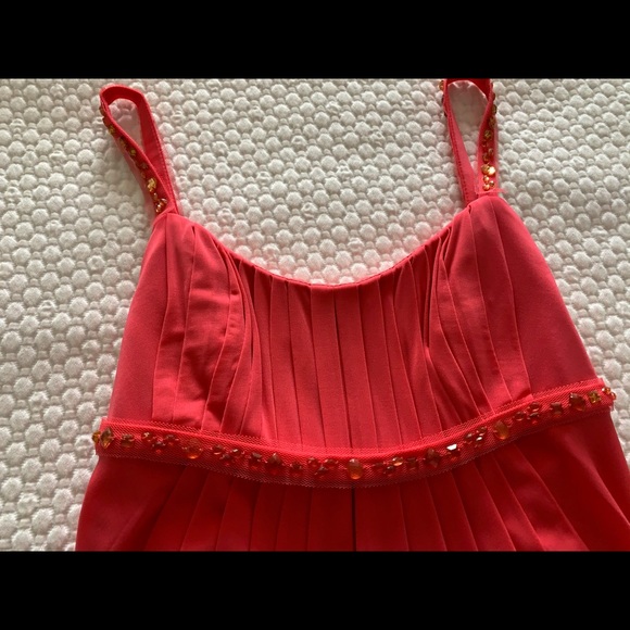 NWOT BCBGMax pink jersey geranium dress with bubble hem - Picture 3 of 6